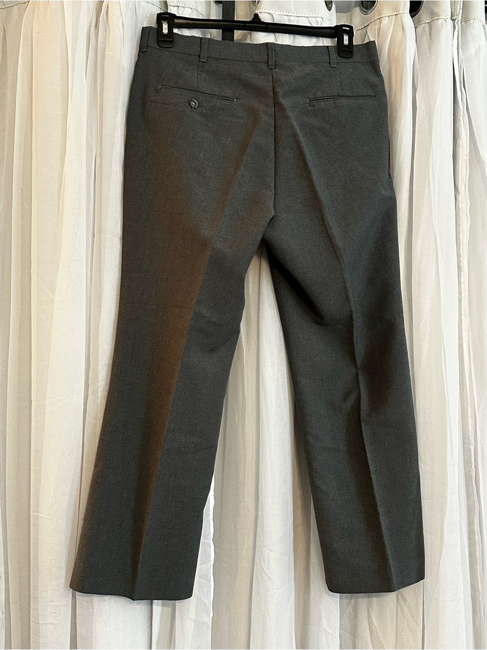 Men's Classic Pleated Dress Pants - Charcoal Gray - Picture 6 of 8